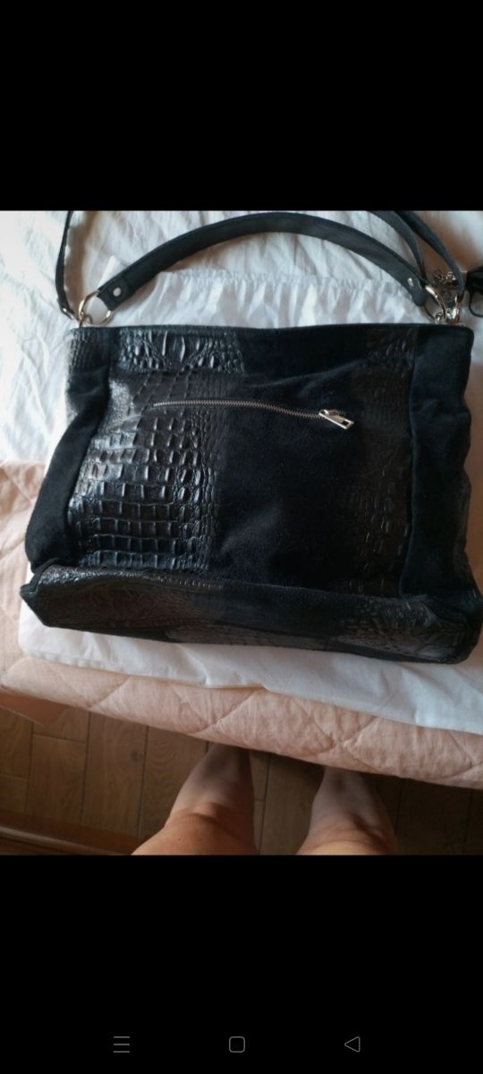 Borsa Stefano Ghilardi vera pelle nera