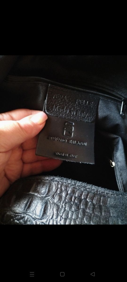 Borsa Stefano Ghilardi vera pelle nera