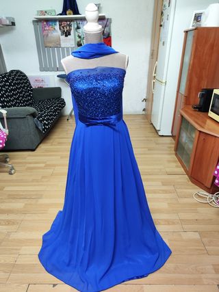 Vestido de fiesta azul