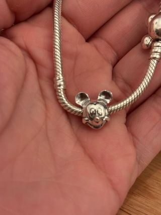 Charm Mickey compatible Pandora plata