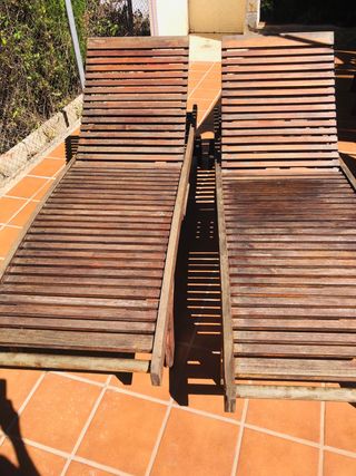 Tumbonas de madera para exterior
