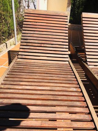 Tumbonas de madera para exterior