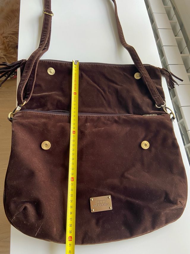 Bolso marrón de terciopelo Misako