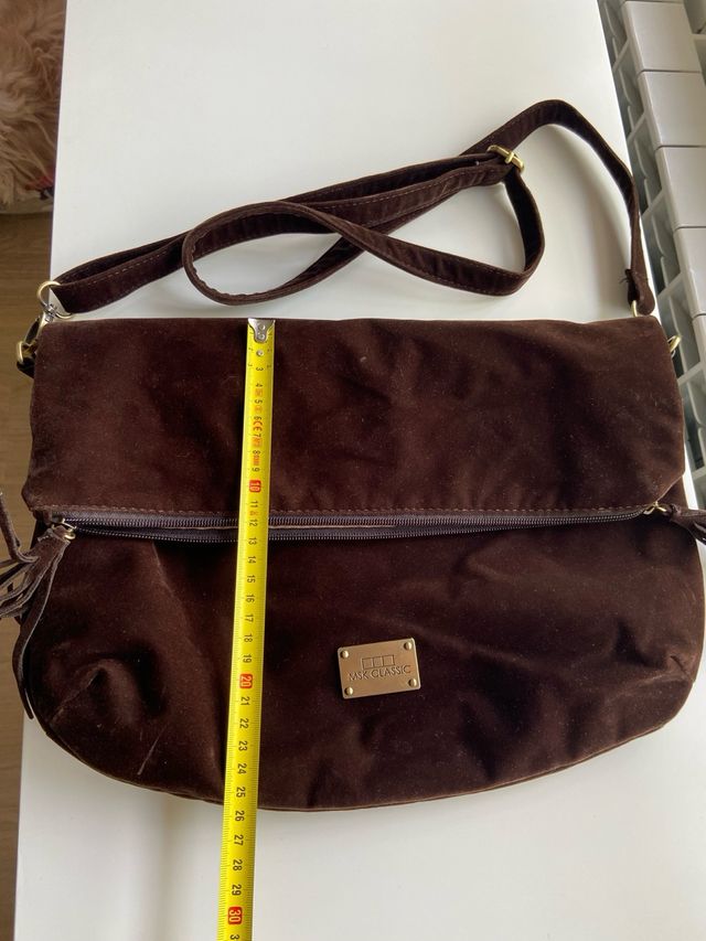 Bolso marrón de terciopelo Misako