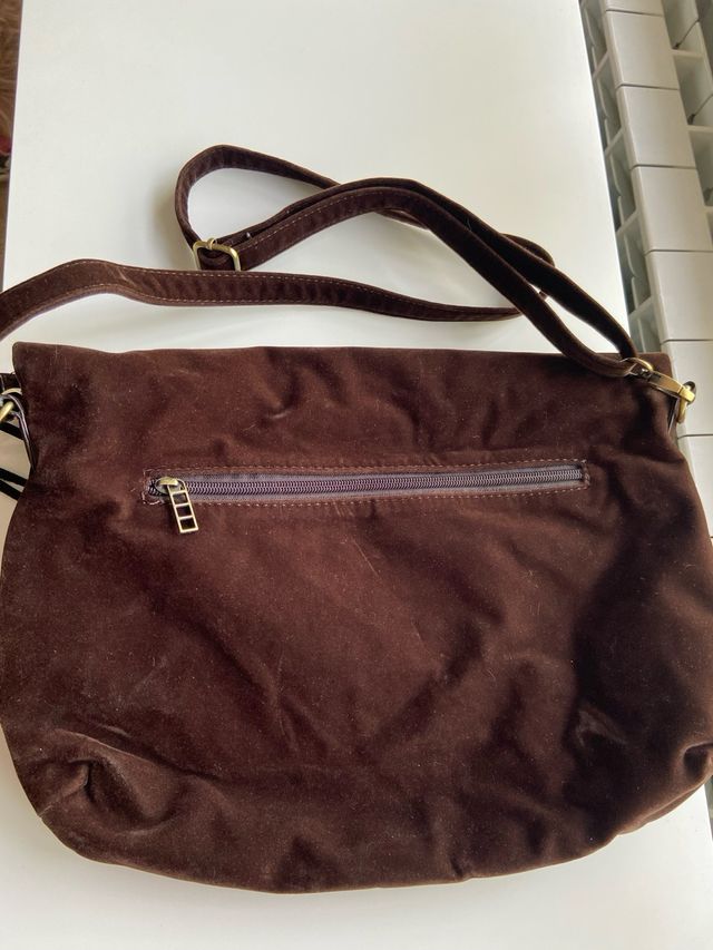 Bolso marrón de terciopelo Misako