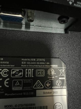 Monitor 27" Philips pantalla 27 para PC, PS4, PS5
