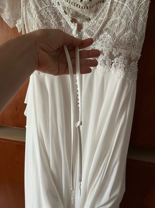 Vestido de Novia Blanco Encaje. Marca Nicole. 