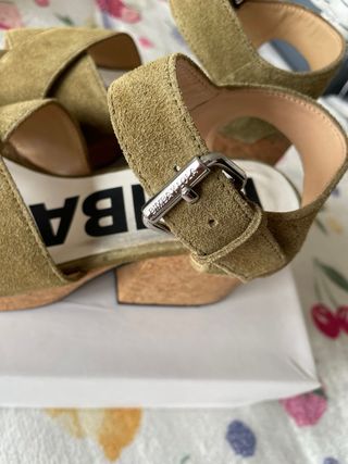 Sandalias Bimba y Lola Tacon Verde Talla 37