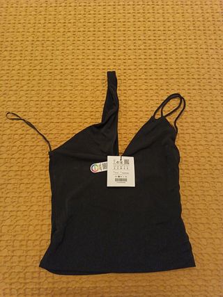 Top Tirantes Zara Negro Talla S