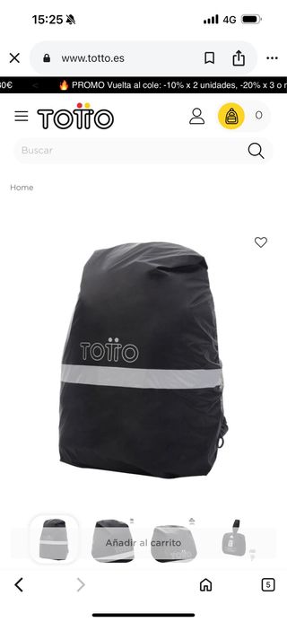 Funda impermeable mochila Totto