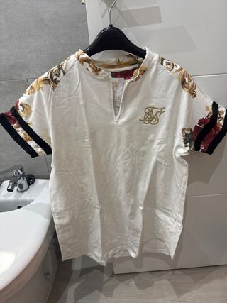 Camiseta SikSilk blanca con estampado