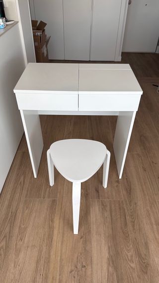 Tocador BRIMNES IKEA blanco con banquito