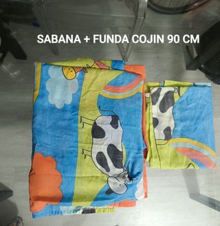 Sábana y funda cojín 90 cm