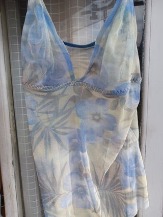 Top Io Donna Tulle Blu Taglia M