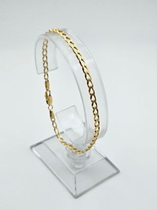 Pulsera de Oro 18K, Cubana, Barbada, 5,7gr, 20cm
