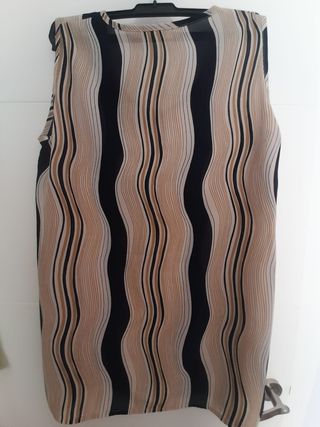 Blusa sin mangas rayas verano