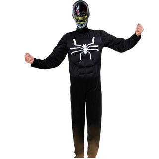 Disfraz Venom Hombre Araña Negro Adulto Talla S/M