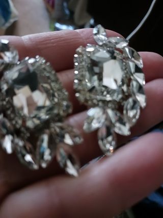 Orecchini strass argento