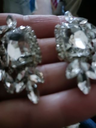 Orecchini strass argento