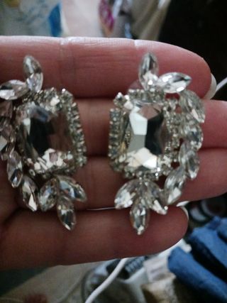 Orecchini strass argento