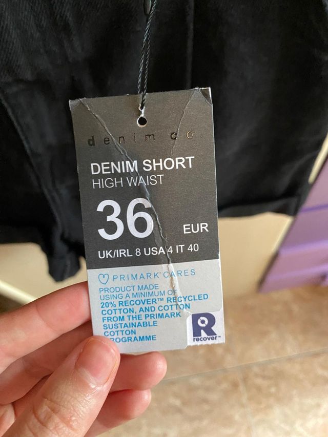 Shorts vaqueros negros Primark 