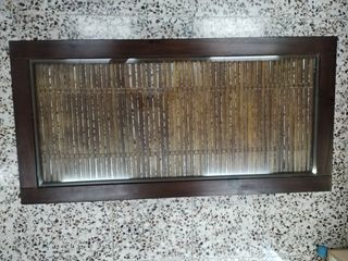 MESA AUXILIAR CRISTAL Y BAMBÚ