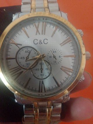 Reloj C&C Dorado y Plateado