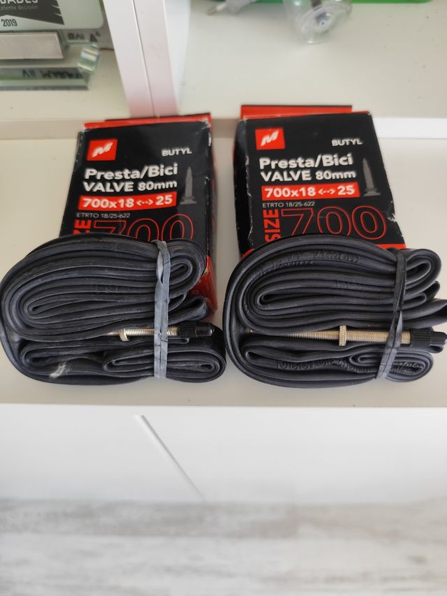 Cámaras de Bici Massi 700x18-25 Válvula 80mm