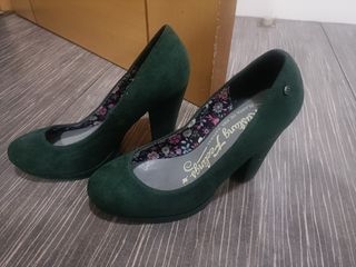 Zapatos de tacón Mustang verde talla 38