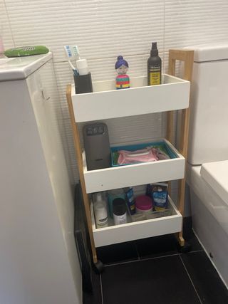 Carrito de baño 3 niveles con ruedas