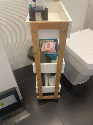 Carrito de baño 3 niveles con ruedas