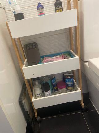 Carrito de baño 3 niveles con ruedas