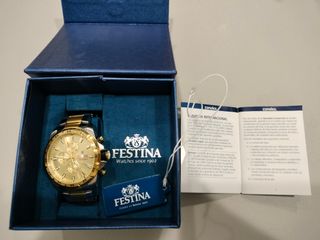 Reloj Festina F20562/1 Hombre Oro y Plata