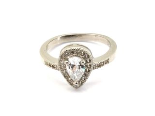 sortija plata 925mm con piedra con circonita t. 10 (15,92 mm)
