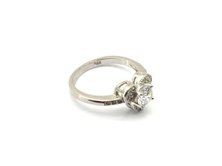 sortija plata 925mm con piedra con circonita t. 9 (15,6 mm)