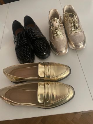 3 Pares Zapatos Bajos Talla 41 Nuevos