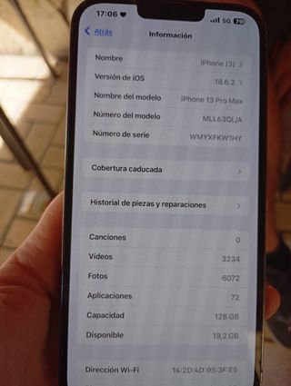 iPhone 13 Pro Max 128GB Negro