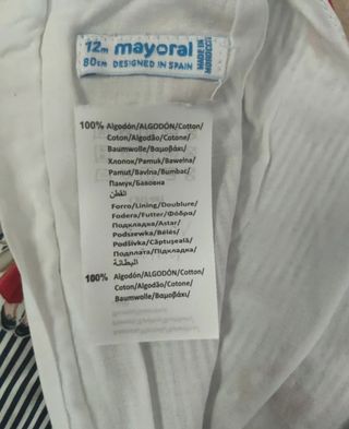 Vestido bebé niña rayas y muñecas