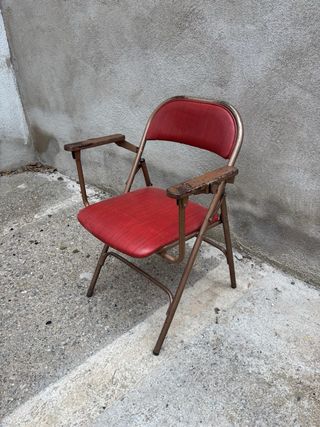 Sillas Plegables Antiguas Rojas