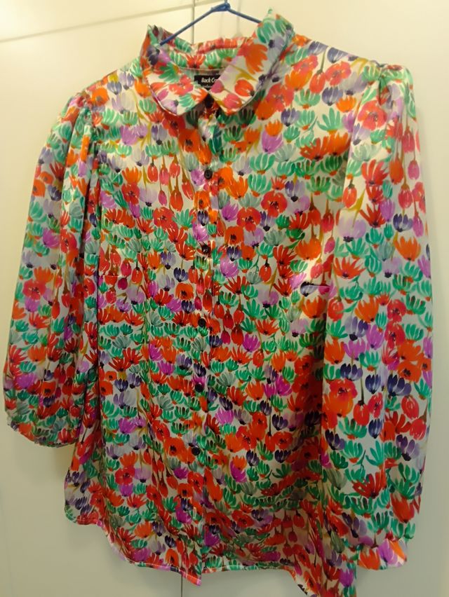 Camisa flores Back Couture multicolor