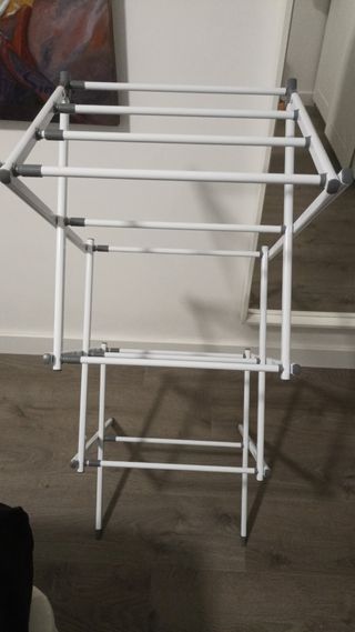 Tendedero Plegable Ropa Metal y Plástico