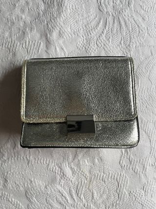 Mini bolso plateado