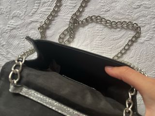 Mini bolso plateado
