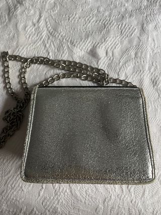 Mini bolso plateado