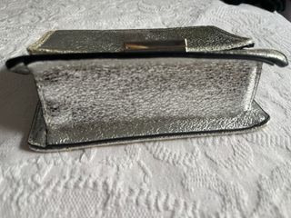 Mini bolso plateado