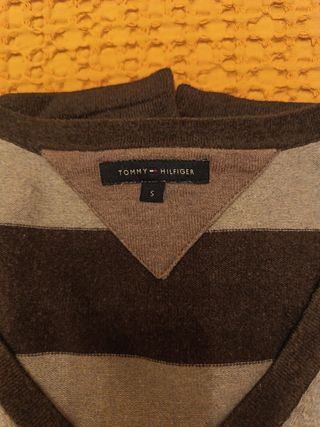 Jersey Tommy Hilfiger Rayas Beige y Marrón Talla S