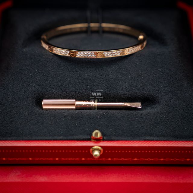 Pulsera Cartier Love Full pave Original Talla 16