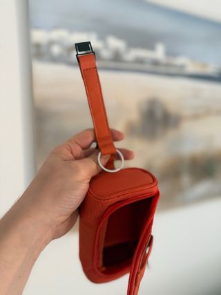 Trousse Piquadro arancione con portachiavi