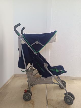 Carrito Bebé Maclaren Azul y Verde