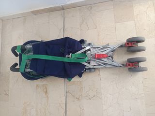 Carrito Bebé Maclaren Azul y Verde